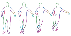 Contour people: A parameterized model of {2D} articulated human shape