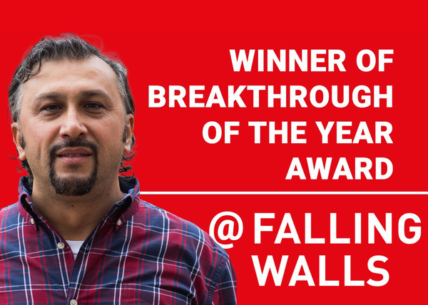 Metin Sitti receives the «Breakthrough of the Year» Award at the Fallings Walls World Science Summit in Berlin